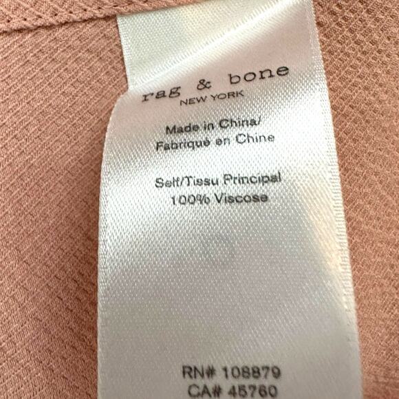 Rag & Bone Tia Sleeveless Button-Trim Dress Pink Midi Size Small - Picture 10 of 12